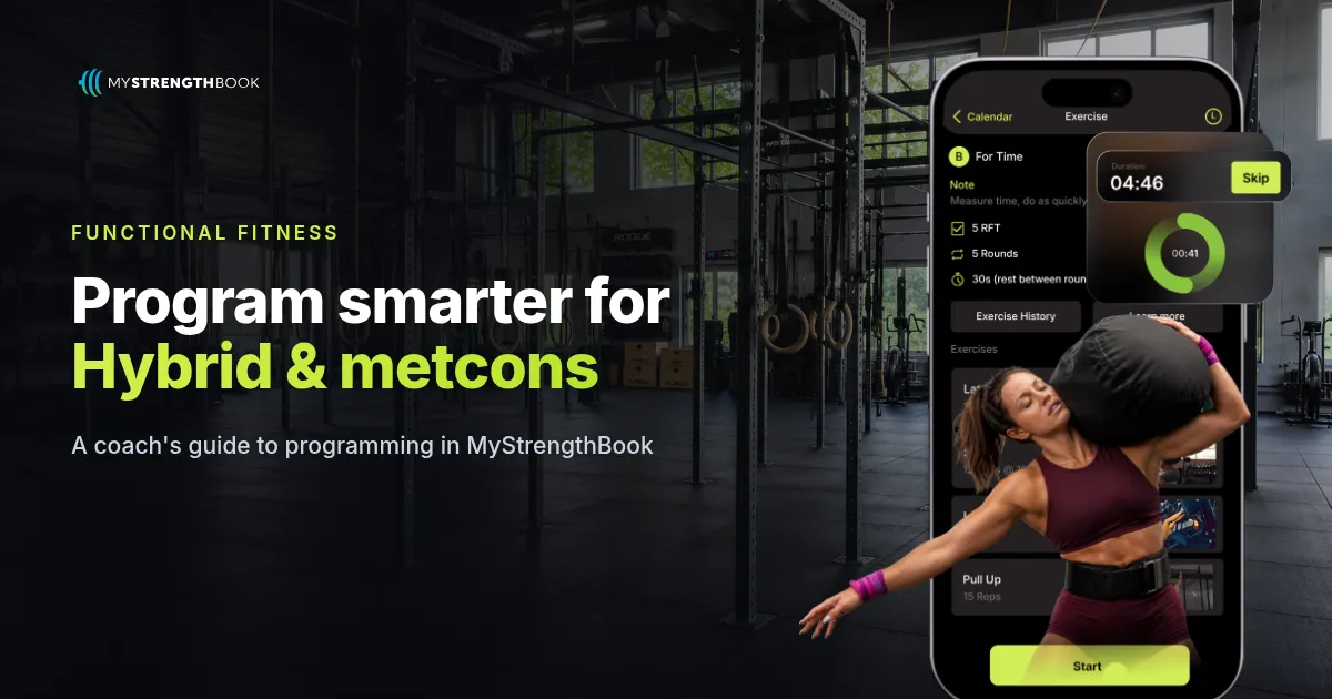 Program CrossFit, hybrid and metcons in MyStrengthBook