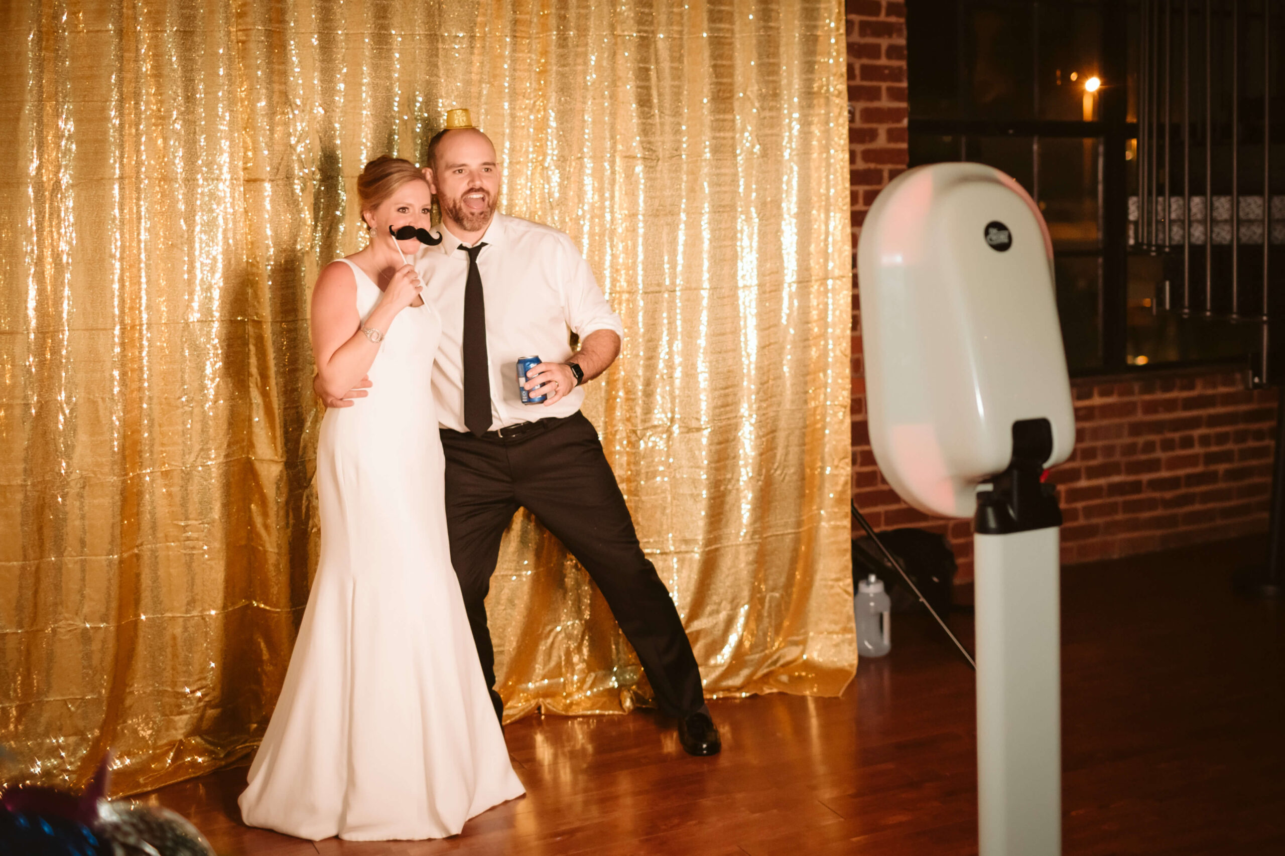 Luxury photo booth setup at wedding reception