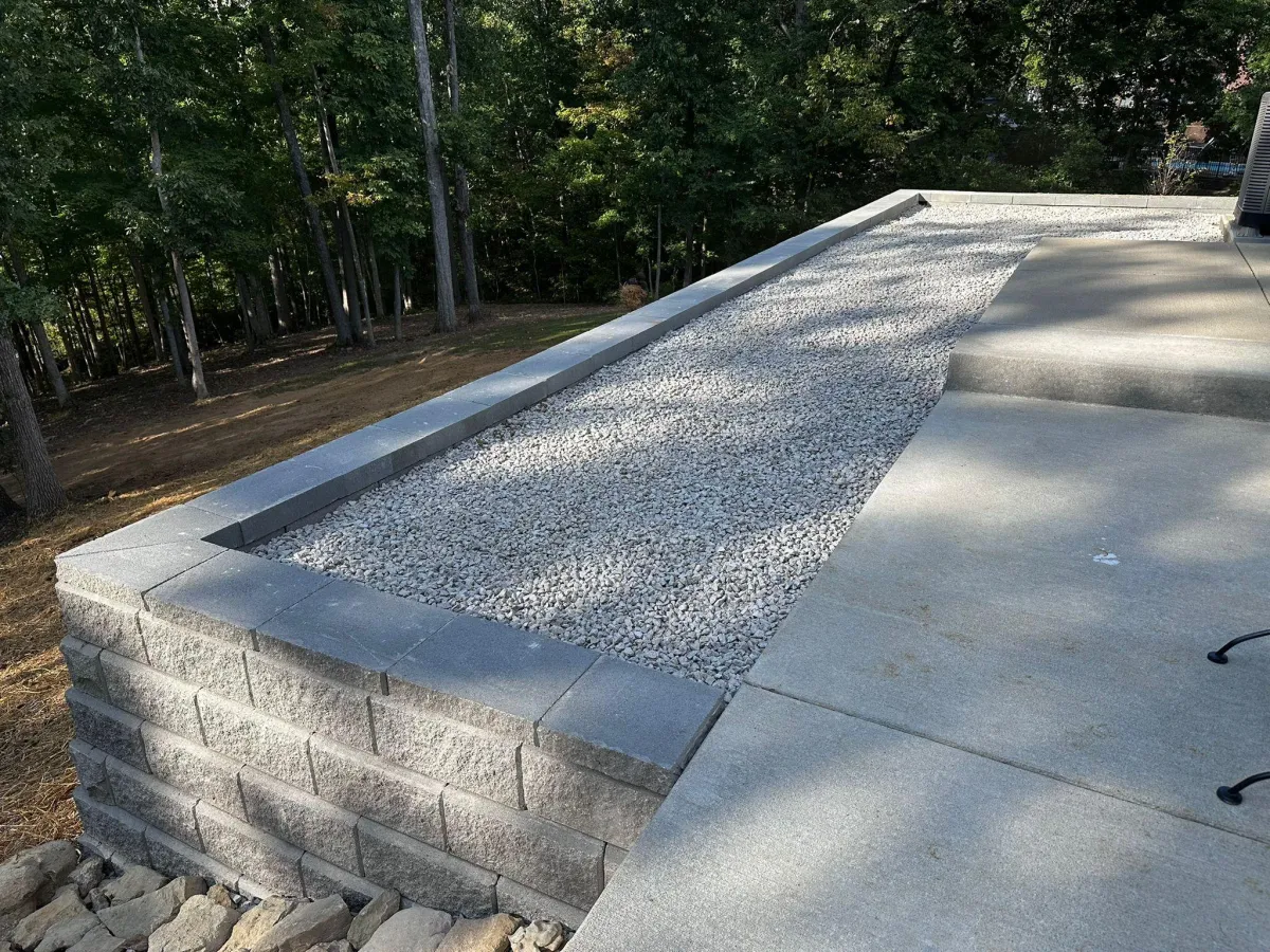 Retaining wall construction project in Louisville KY by Black Rock Contracting