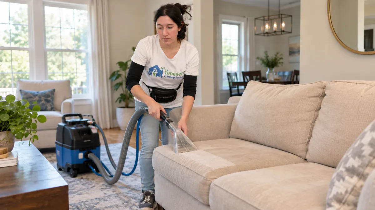 Freshly maintained upholstery showcasing routine home care