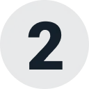 A black circle 2 with a white background