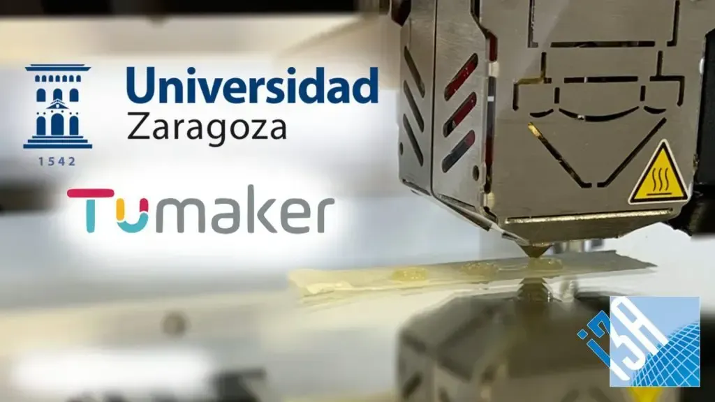 Universidad de Zaragoza utilizando la impresora 3D TUMAKER NX Pro Pellets para proyectos de investigación en ingeniería biomédica.