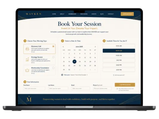 MAVKEN - Booking & Appointment Pages