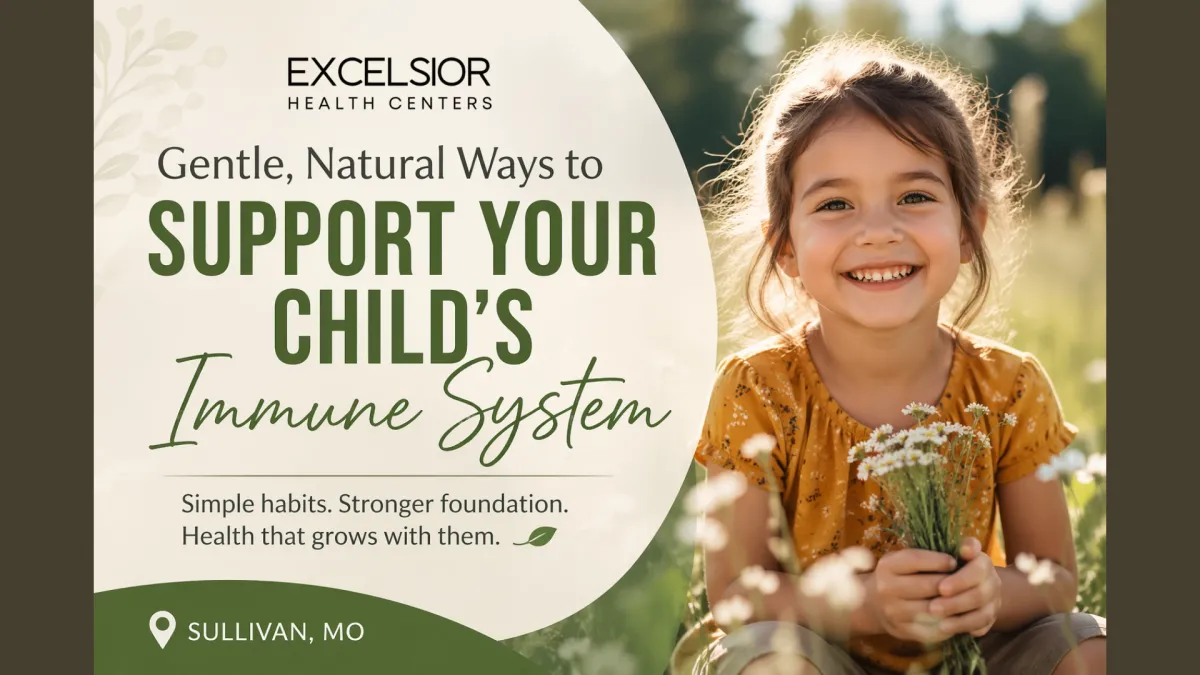 Child smiling and playing outdoors representing strong immune system and natural family wellness supported by chiropractic care in Sullivan MO
