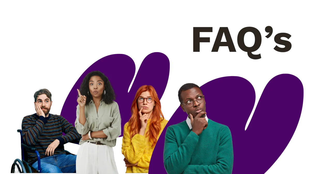 A variety of people with questionable looks on their face.