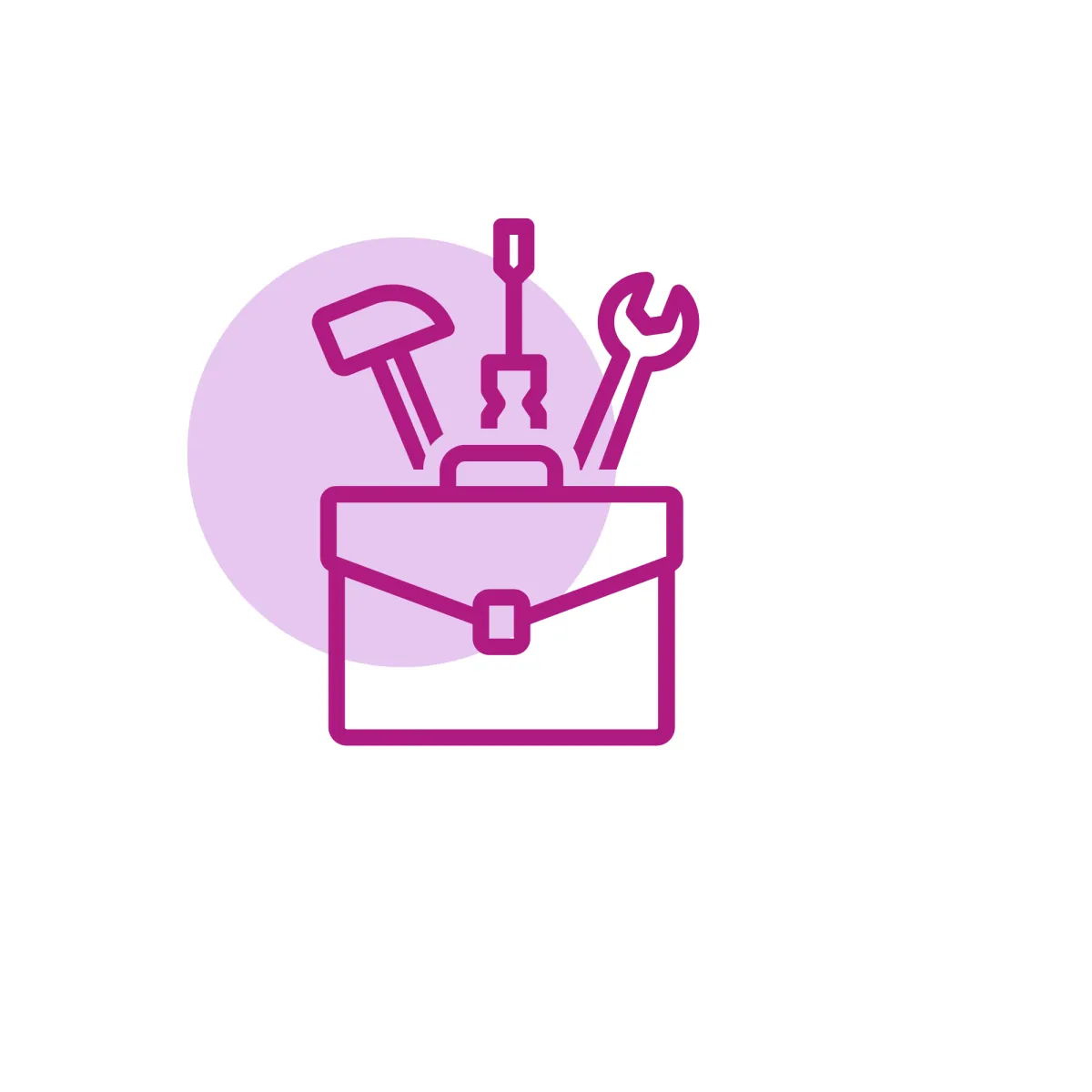 Hands crafting idea icon