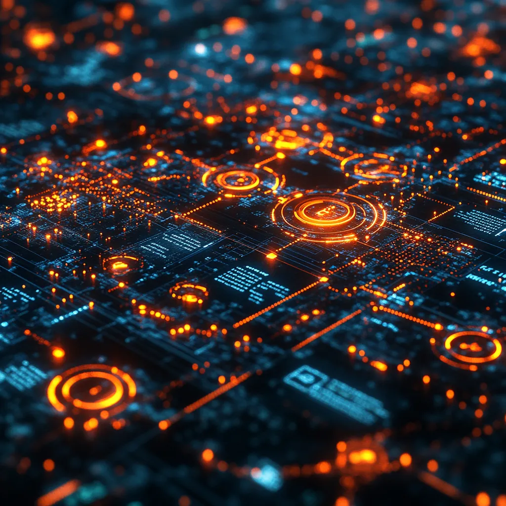 An AI interface analyzing a large data pool, with highlighted profiles of potential leads being sorted and filtered automatically.