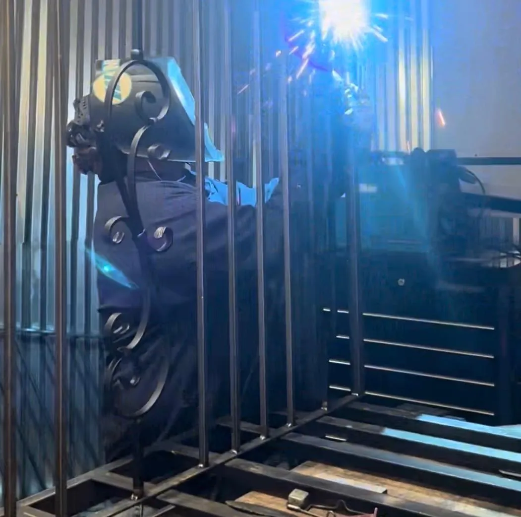 Close-up of TIG welding torch creating sparks on a metal surface — Iron Bull Welds, custom metal fabrication in Delaware