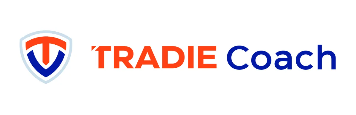 Tradie Coach logo wth link to homepage www.tradiecoach.com