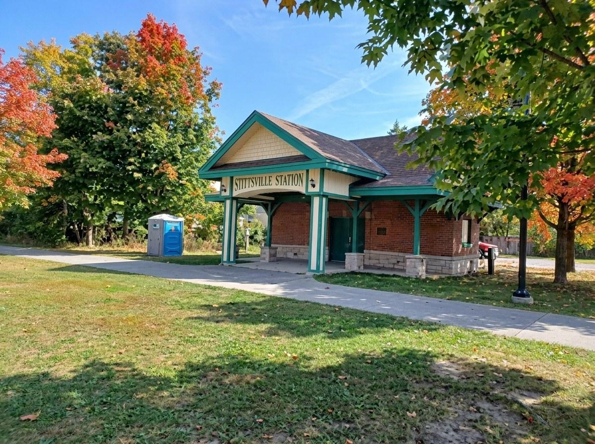 The Stittsville Station pavilion in the village on an autumn day