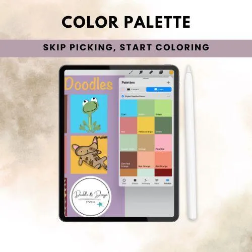 procreate for beginners course color palette included