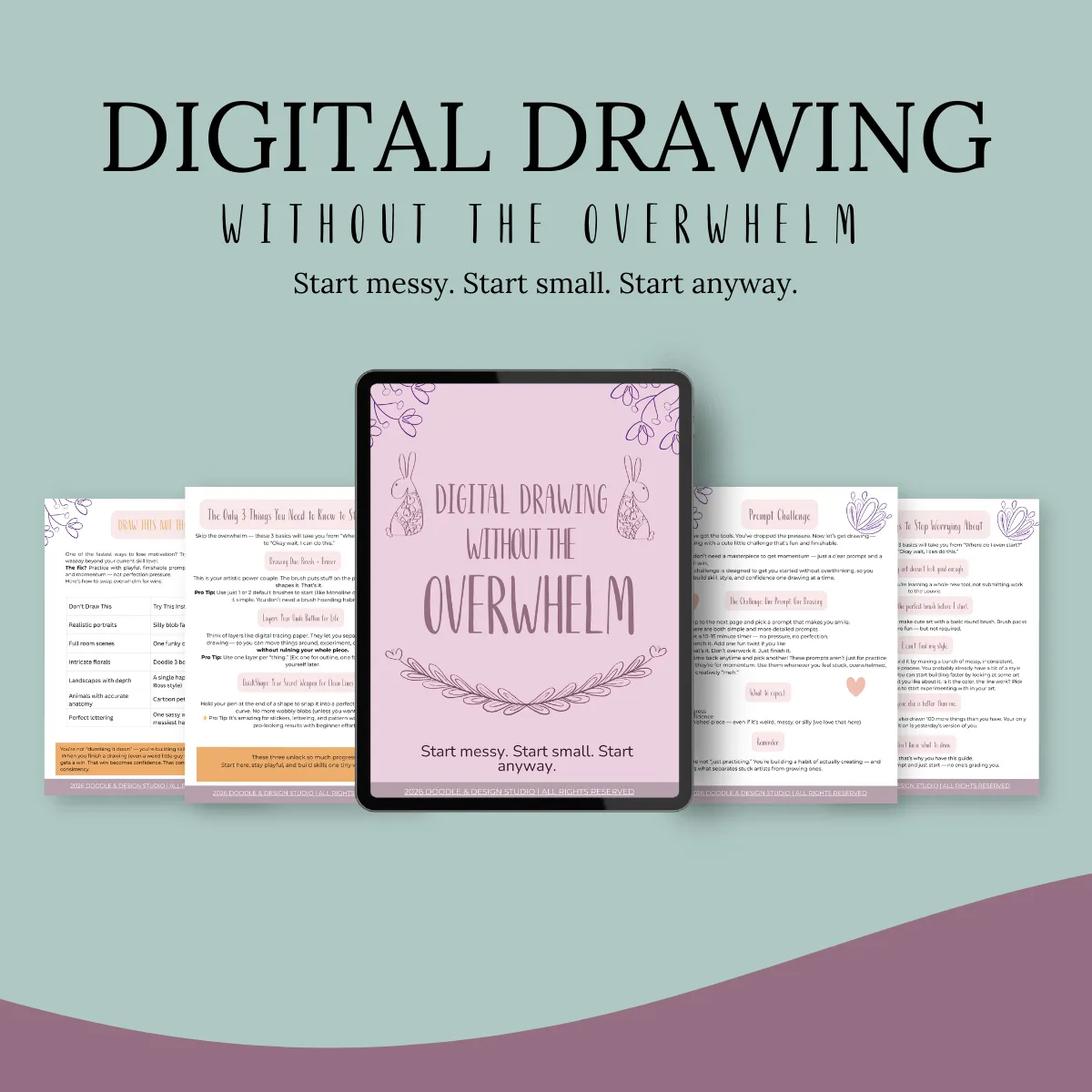 digital drawing withouth the overwhelm guide for new artist