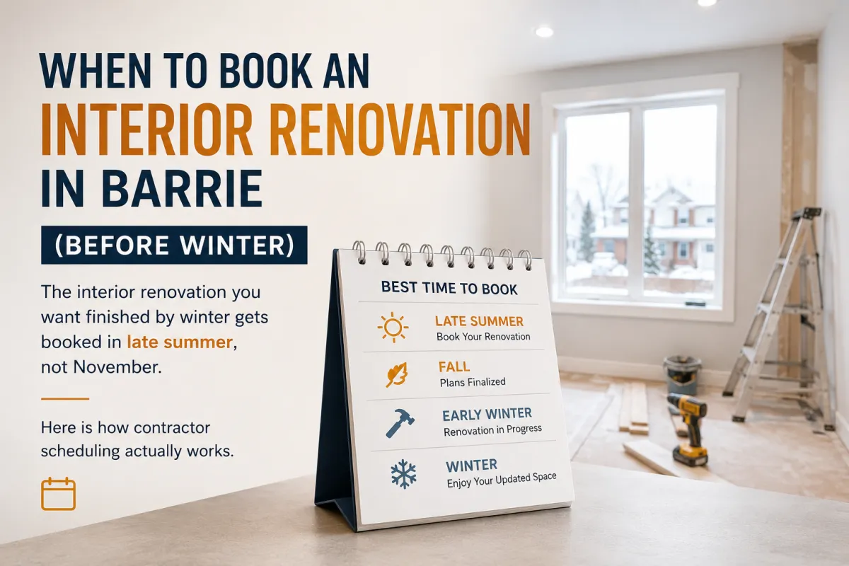 When to Book an Interior Renovation in Barrie (Before Winter)