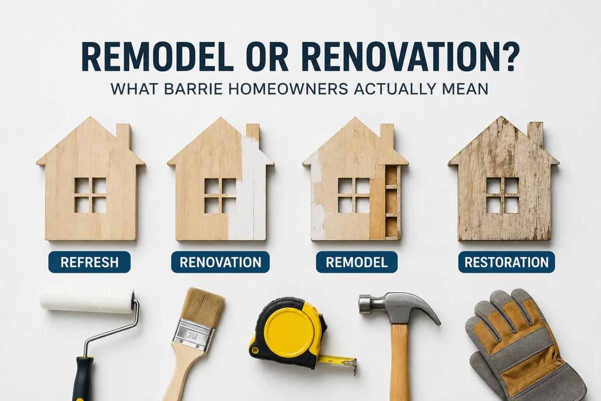 Remodel or Renovation? What Barrie Homeowners Actually Mean
