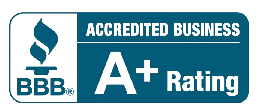 Better Business Bureau Accredited Business with an A+ rating