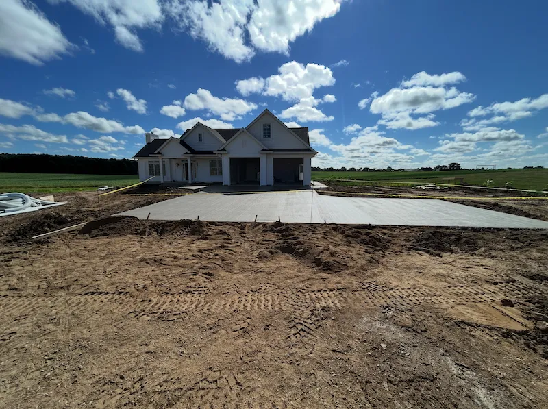 Residential driveway installation