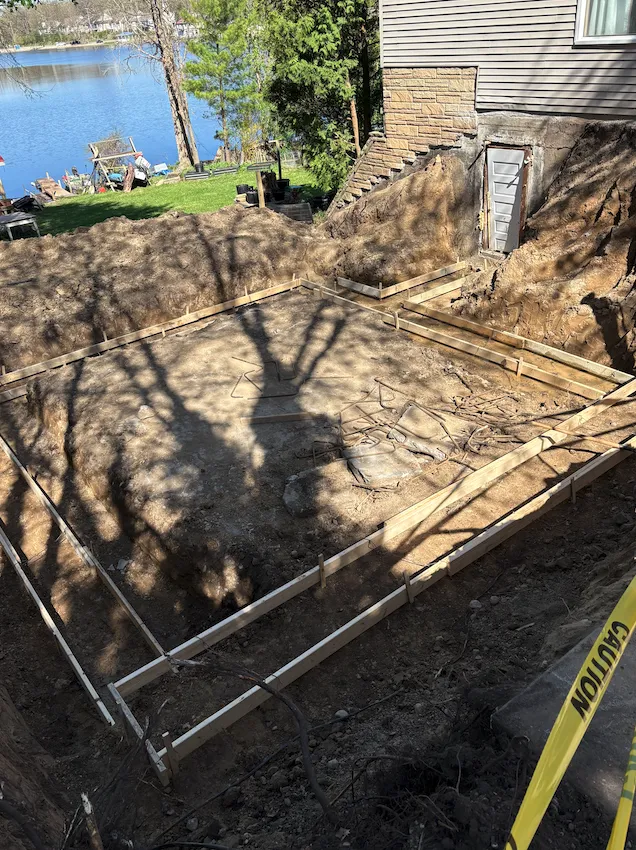 Beginning stages of a residential concrete project