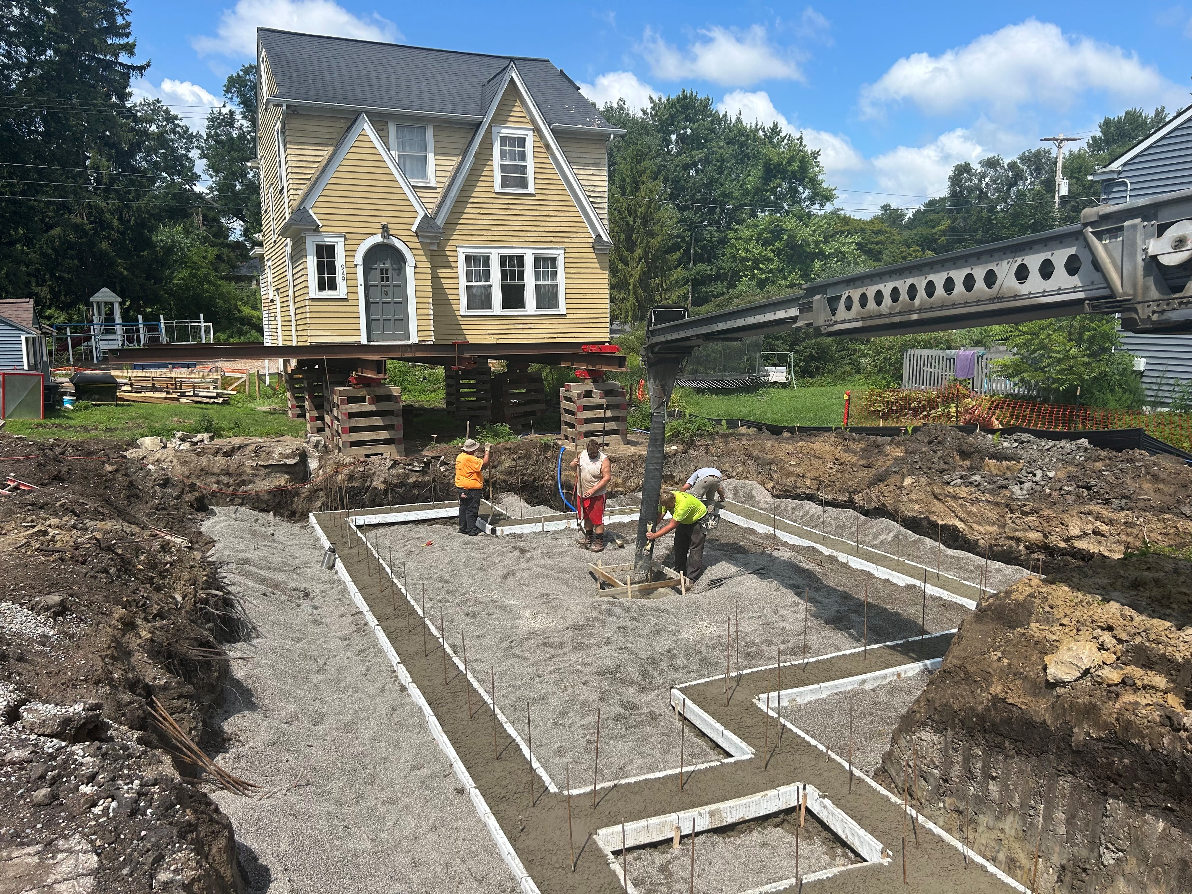 Residential concrete foundation