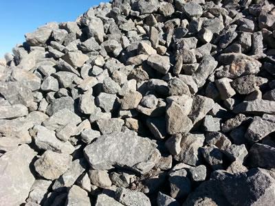 Heavy angular rip rap rock for erosion control