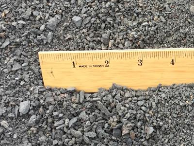 Cinders aggregate pile at Western Grade pit