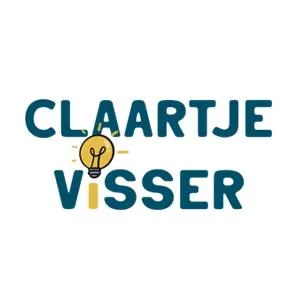 Claartje Visser — logo with lightbulb dot on the i