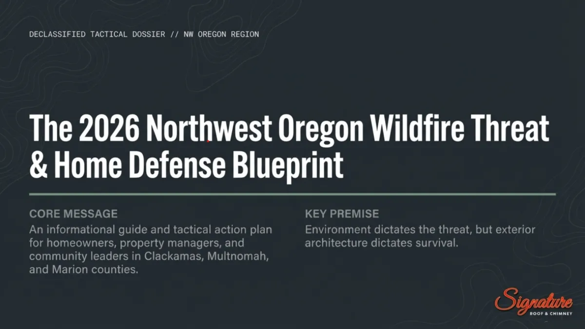 blueprint drawing of a house with wildfire embers hitting leaves