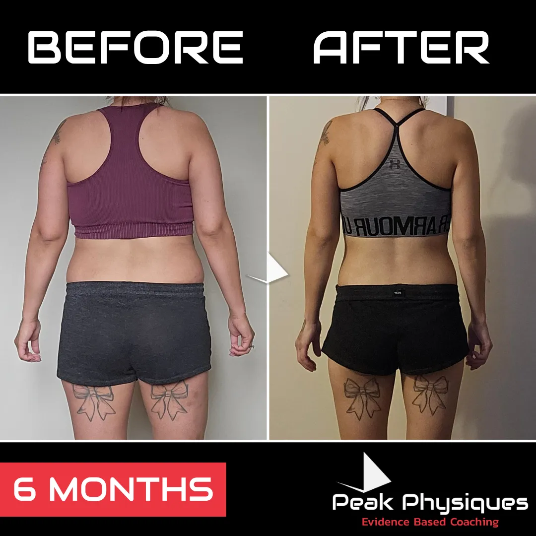 Peak Physiques - Client Transformation Rear (Sarah Cote)