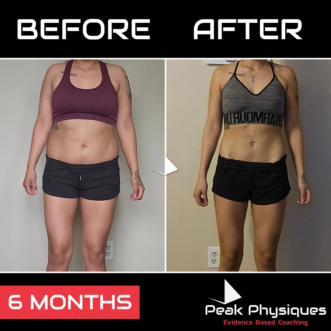 Peak Physiques - Client Transformation Front (Sarah Cote)