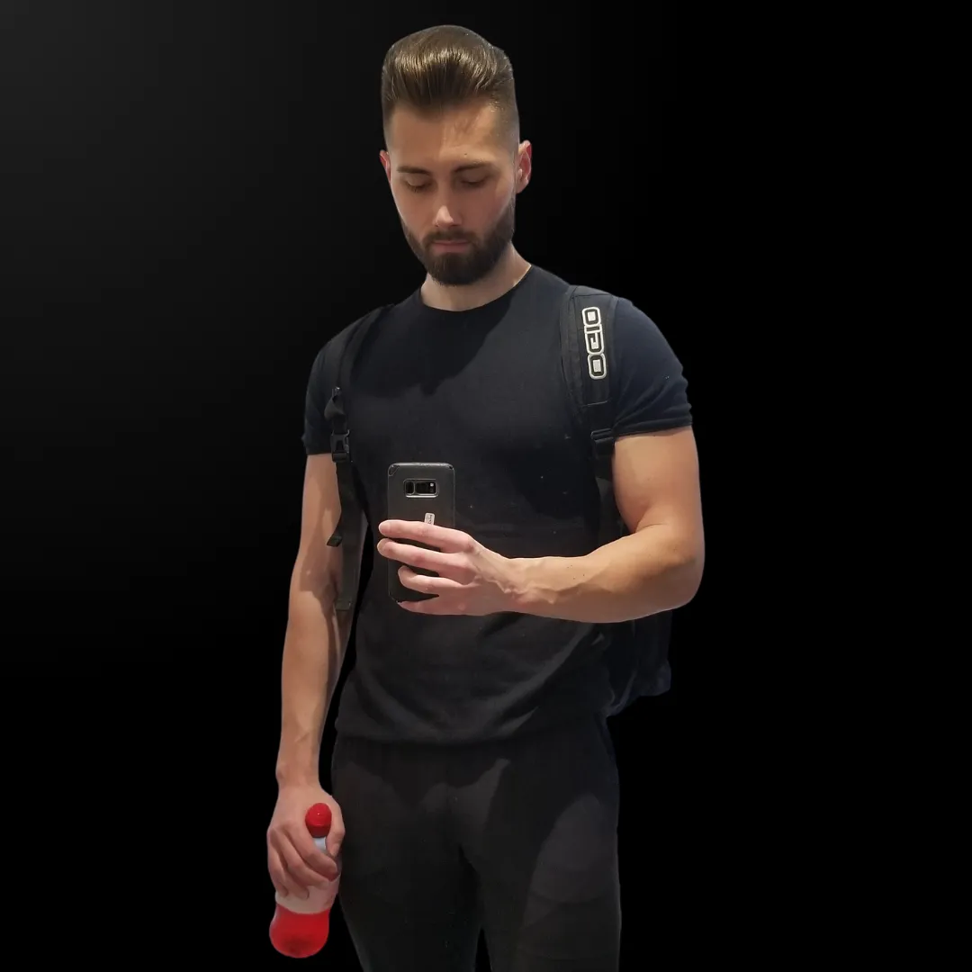 Brodie Giesbrecht during university in England, balancing a full-time Sports Science degree with high-demand fitness goals.