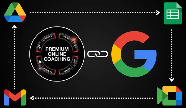 Seamless integration of Premium Online Coaching with Google Workspace tools, optimized by online fitness coach Canada.