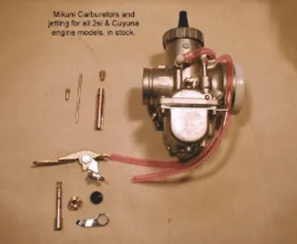 32mm Mikuni carburetor with jet packages and lever choke kit for Cuyuna and 2si engines