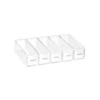 Luxe Acrylic 5-Drawer Glasses Organizer
