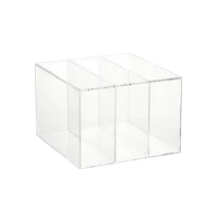 Acrylic 3-Compartment Clutch & Small Purse Organizer