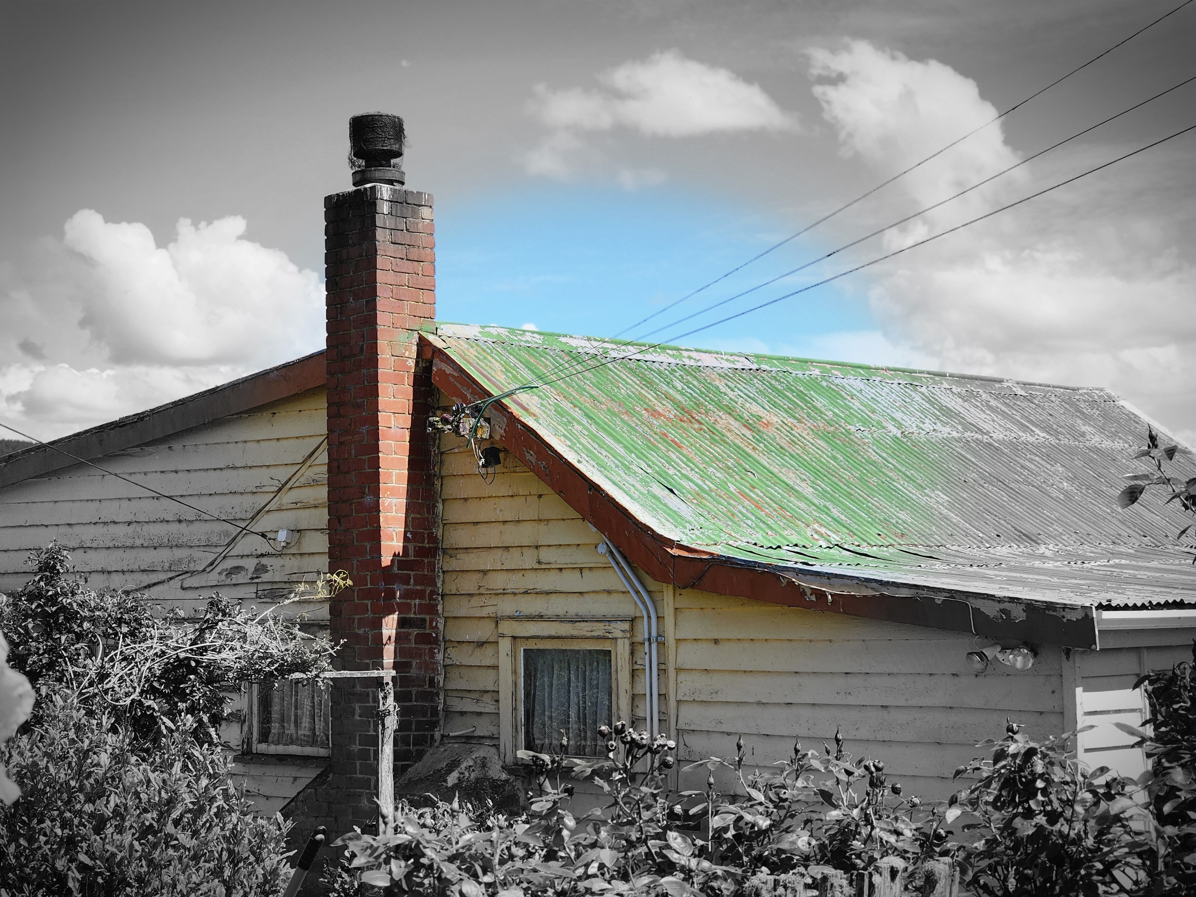 Roofing and scaffold setup for residential renovation in Dunedin