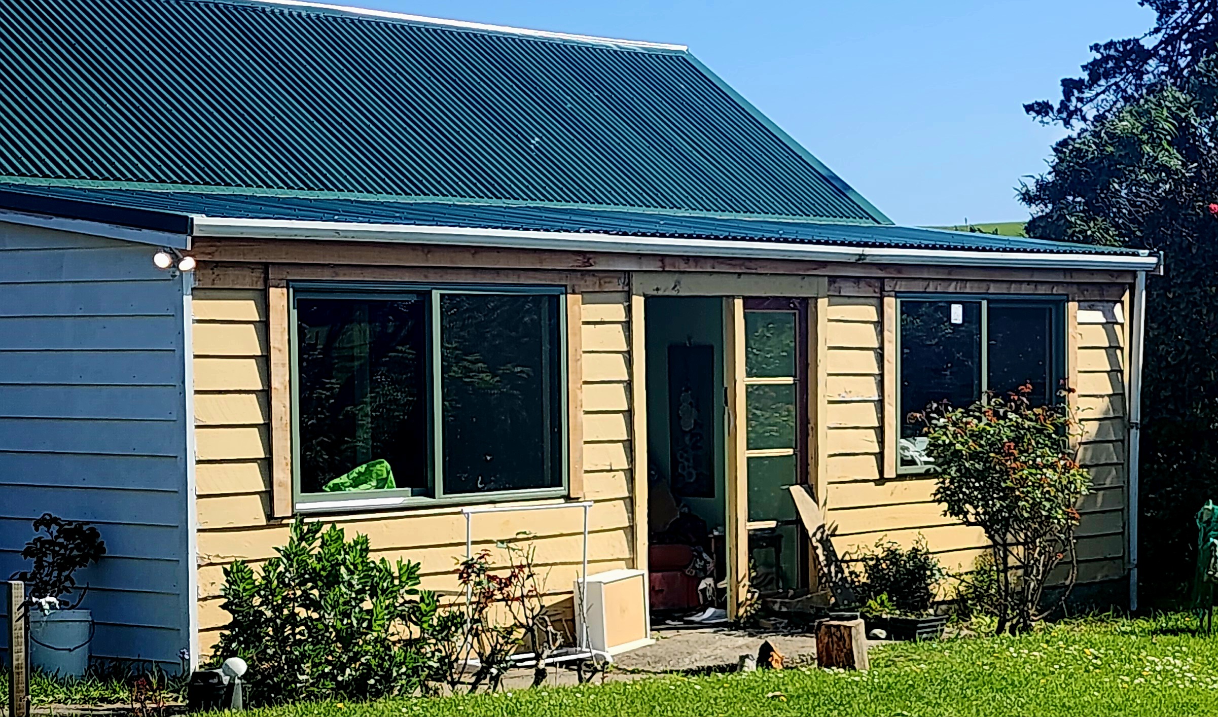 Roofing and scaffold setup for residential renovation in Dunedin