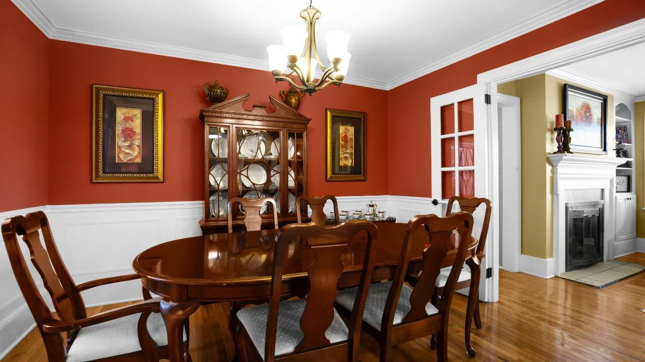 dining room with color