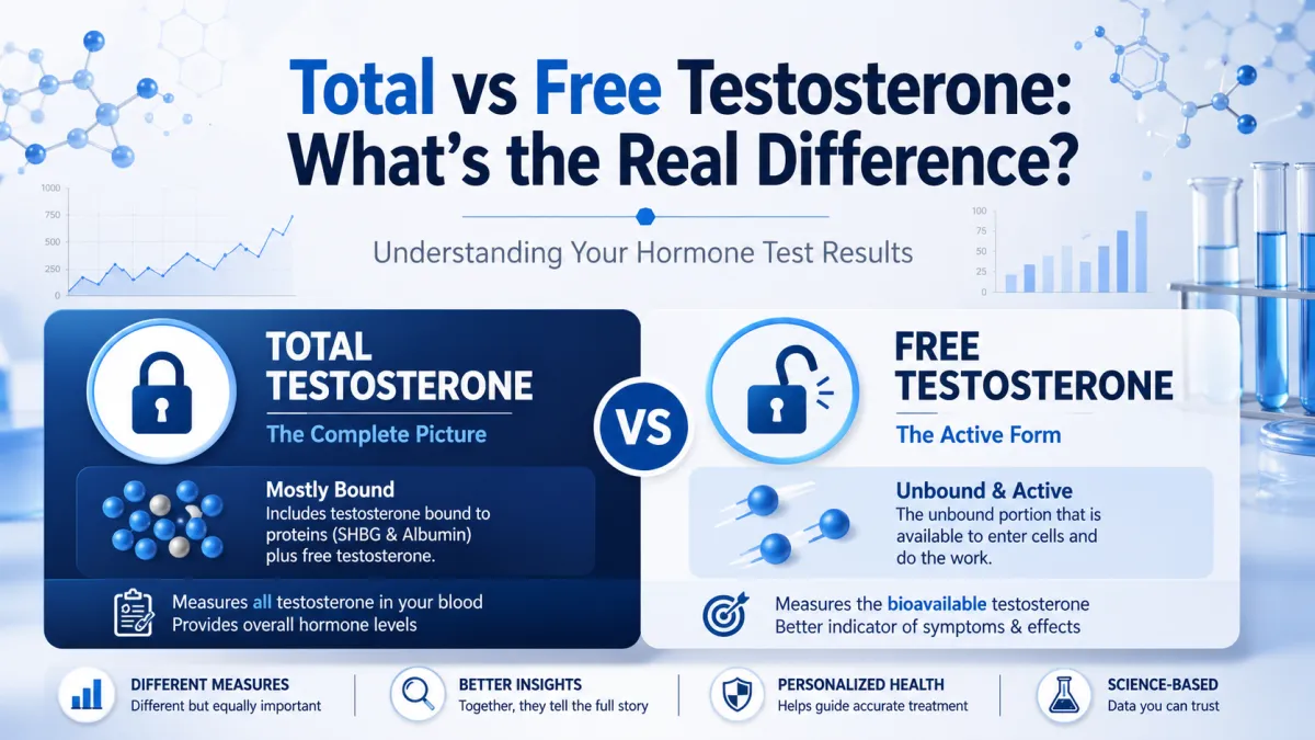Total vs Free Testosterone: What’s the Difference?