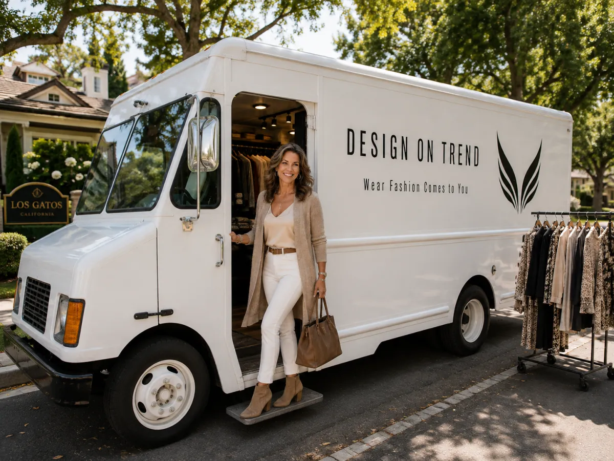 Design On Trend mobile boutique serving Los Gatos and Silicon Valley.