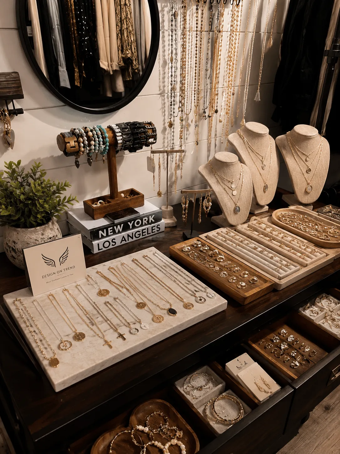 Women's jewelry collection available from Design On Trend.
