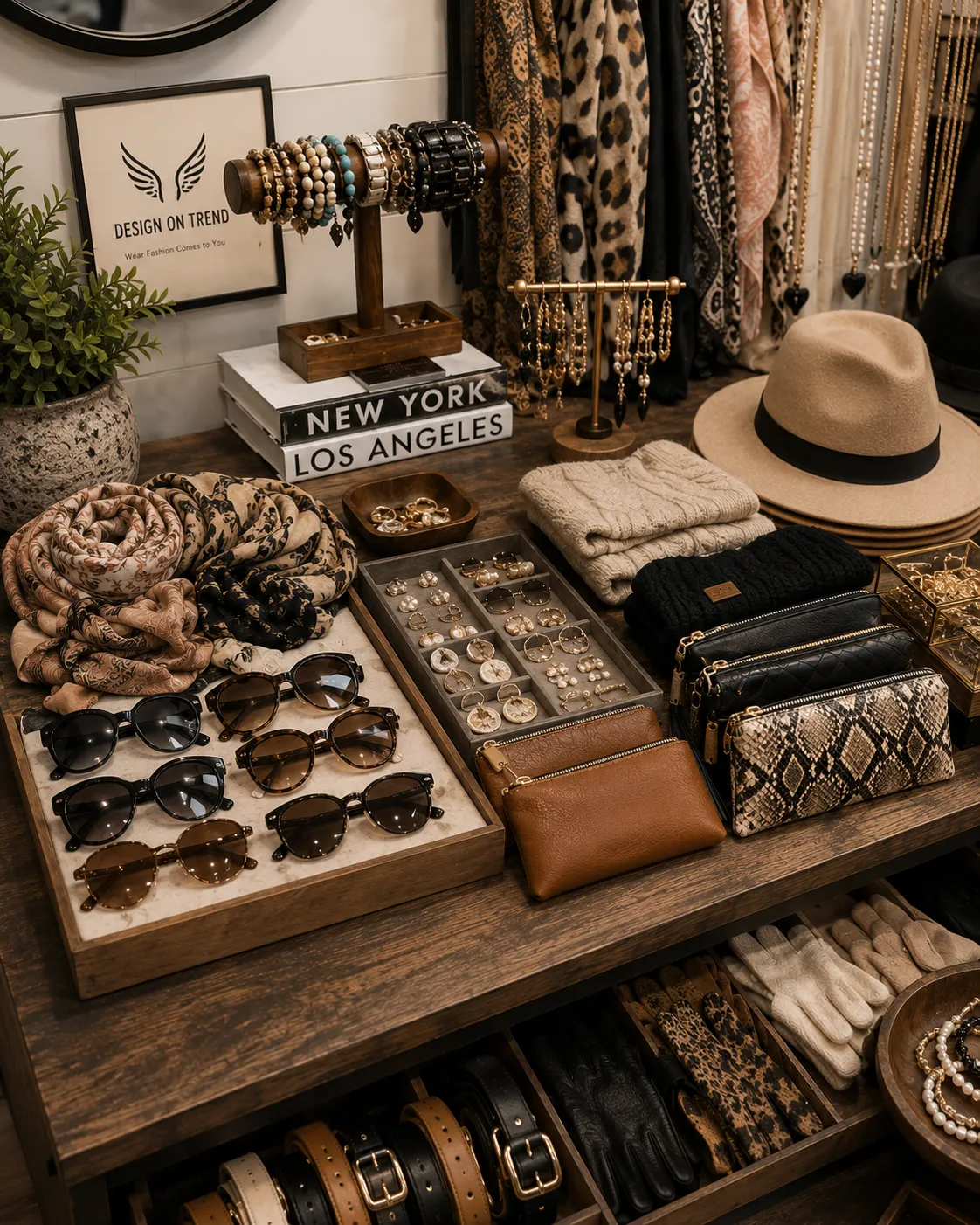 Women's fashion accessories available from Design On Trend.
