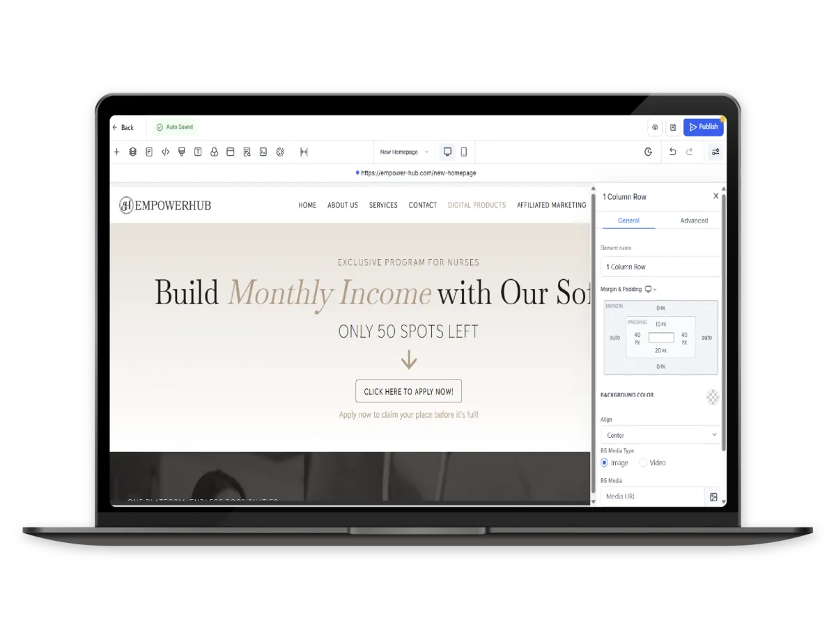 Course builder and membership portal