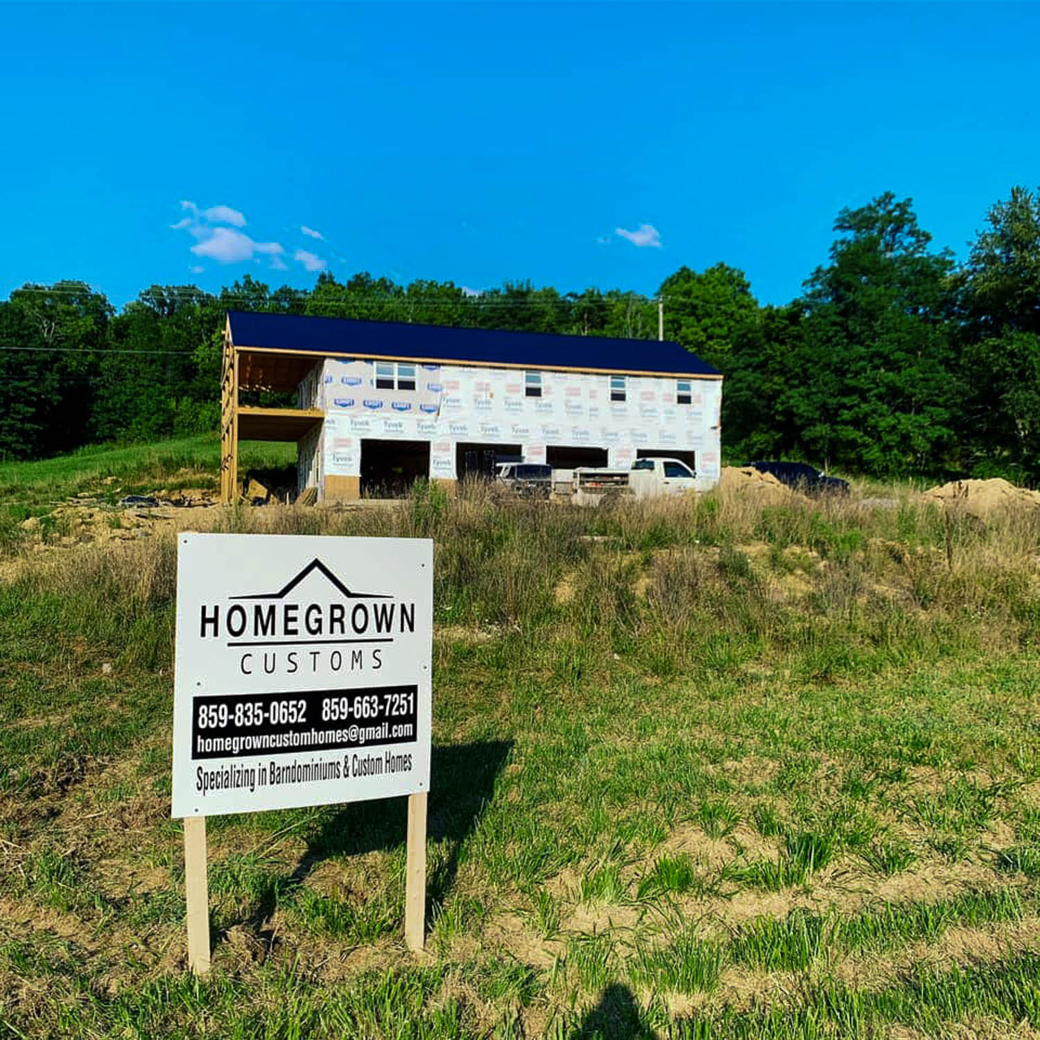 New custom home framing by Homegrown Customs in Northern Kentucky