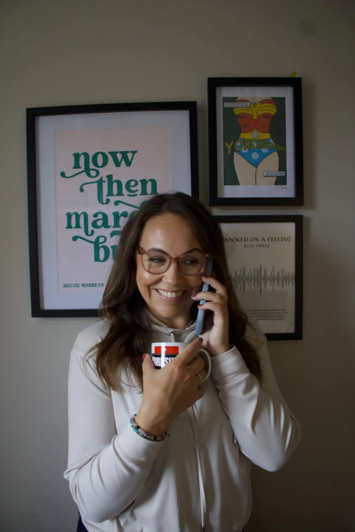 Founder of J Socials working in a relatable small business setting