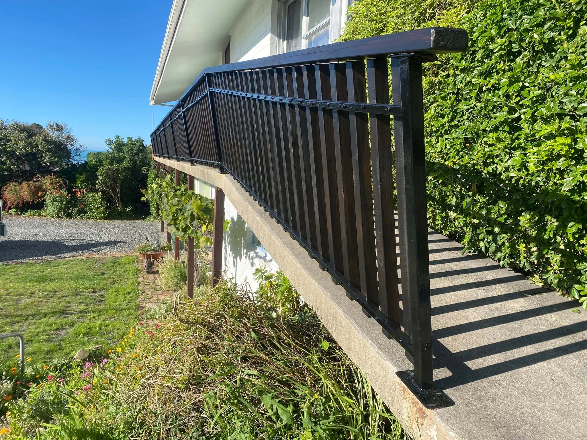 Fence painting and staining project in Kaikoura