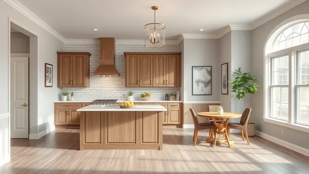 Remodeling in Wyoming, OH showcasing modern kitchen design and open space layout.