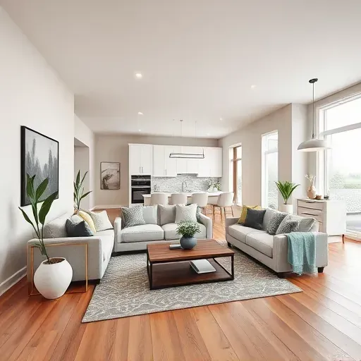 Remodeled living room in West Chester Township, OH, featuring modern design, natural light, and elegant furnishings.