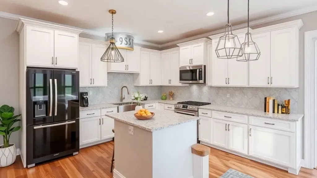 Virtual consultation scene for remodeling in West Chester Township, featuring design plans and decor samples.