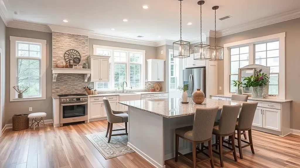 Remodeling in Loveland, OH with a modern kitchen design featuring sleek cabinets and new appliances.