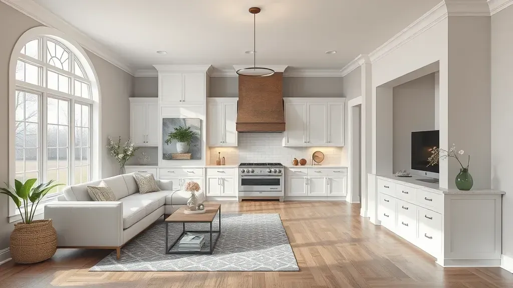 Remodeling in Clayton, OH showcasing a modern kitchen with sleek finishes and spacious design.