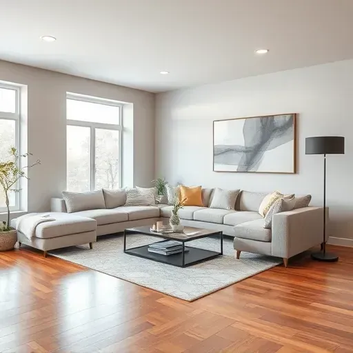 Remodeled living room in Reading, OH featuring elegant furnishings, natural light, accent wall, and cozy reading nook.